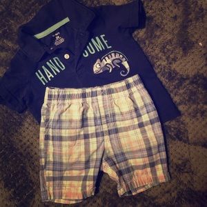 Cute top and shorts toddler boy